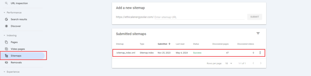 uploading an xml sitemap